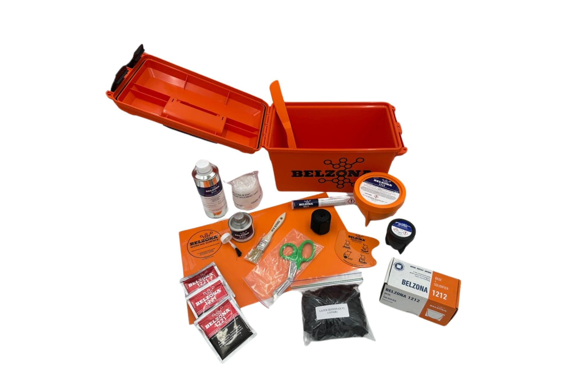 Belzona ERK-1S Emergency Repair Kit contents and lockable toolbox
