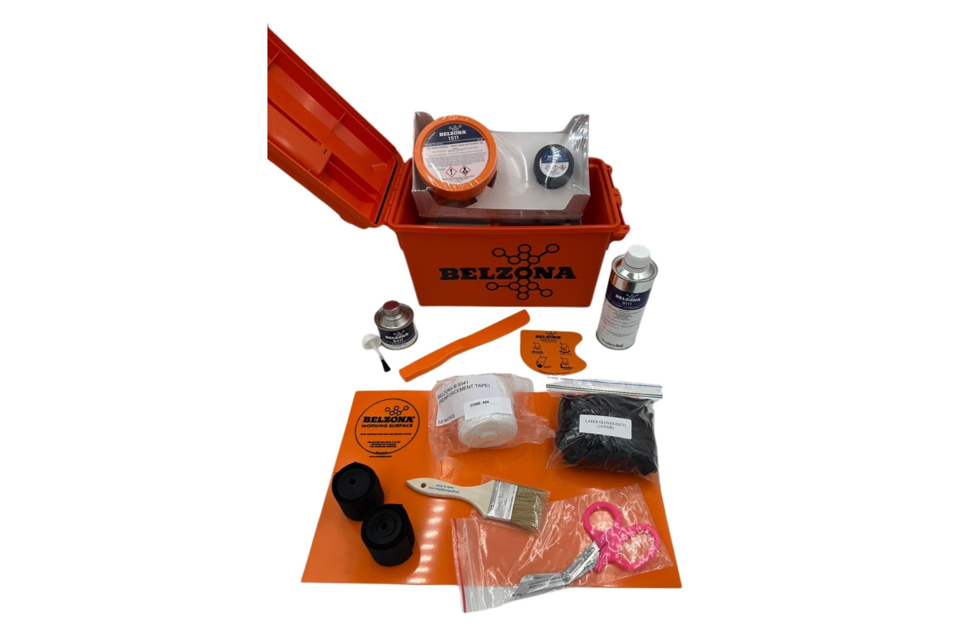 Belzona Leak Repair Kit contents and lockable toolbox