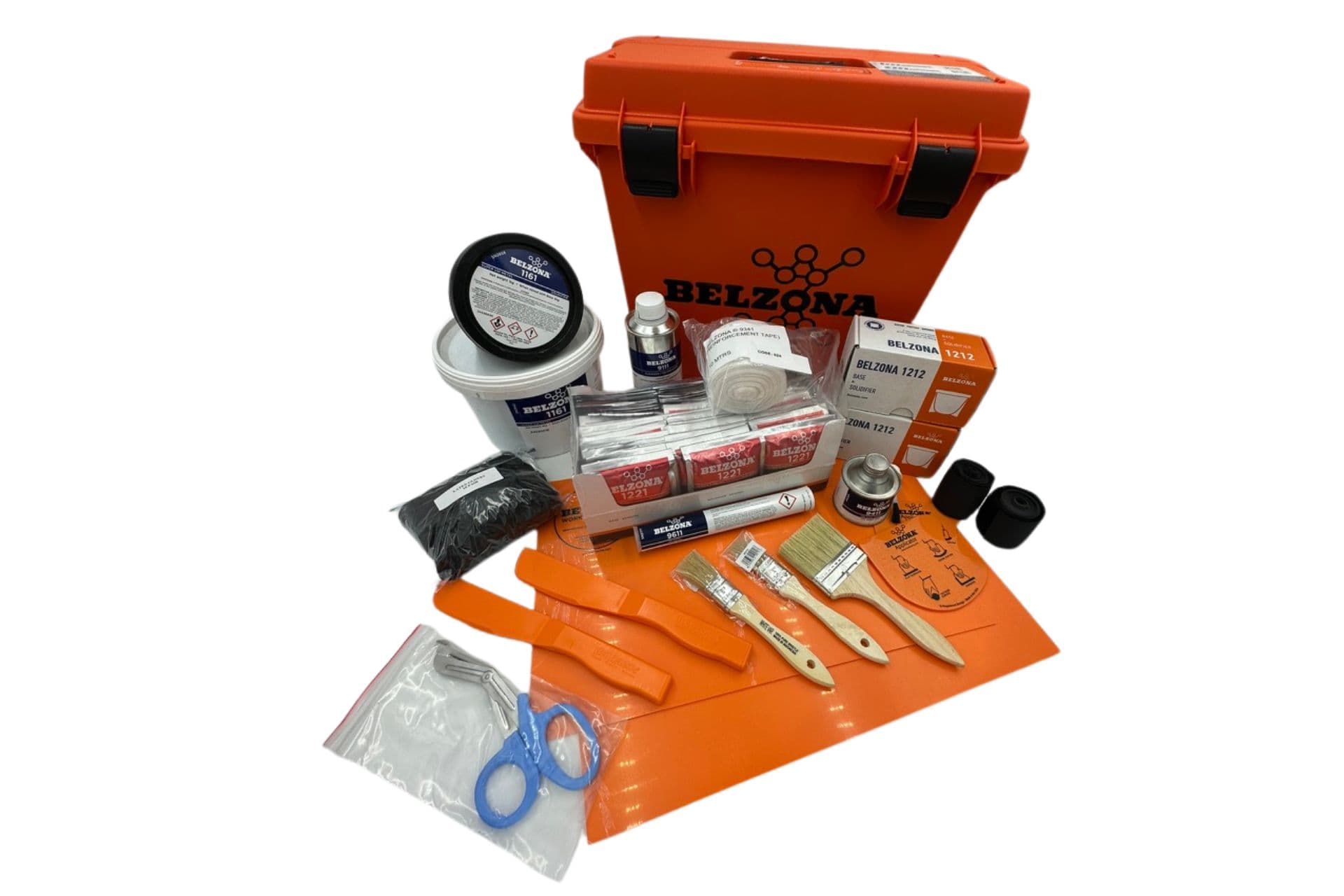 Belzona ST Hero Repair Kit contents and lockable toolbox